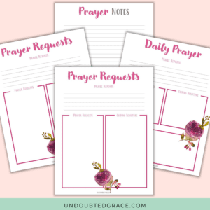 Simple Prayer Journal Printables: 2021 Update | Undoubted Grace
