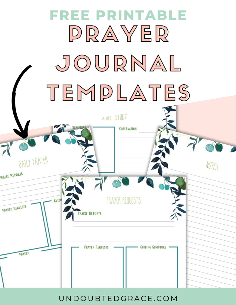 Ultimate FREE Printable Prayer Journal Template Vault Undoubted Grace