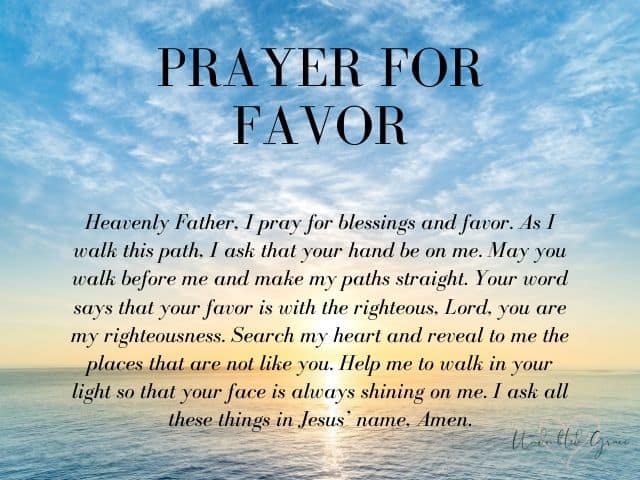 prayer for favor from God
