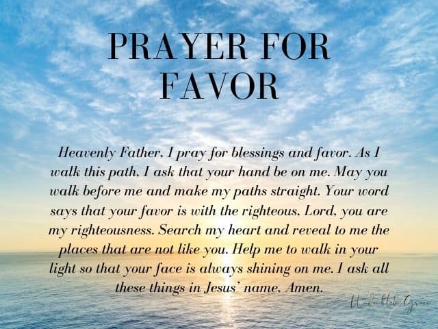 prayer for favor in my finances