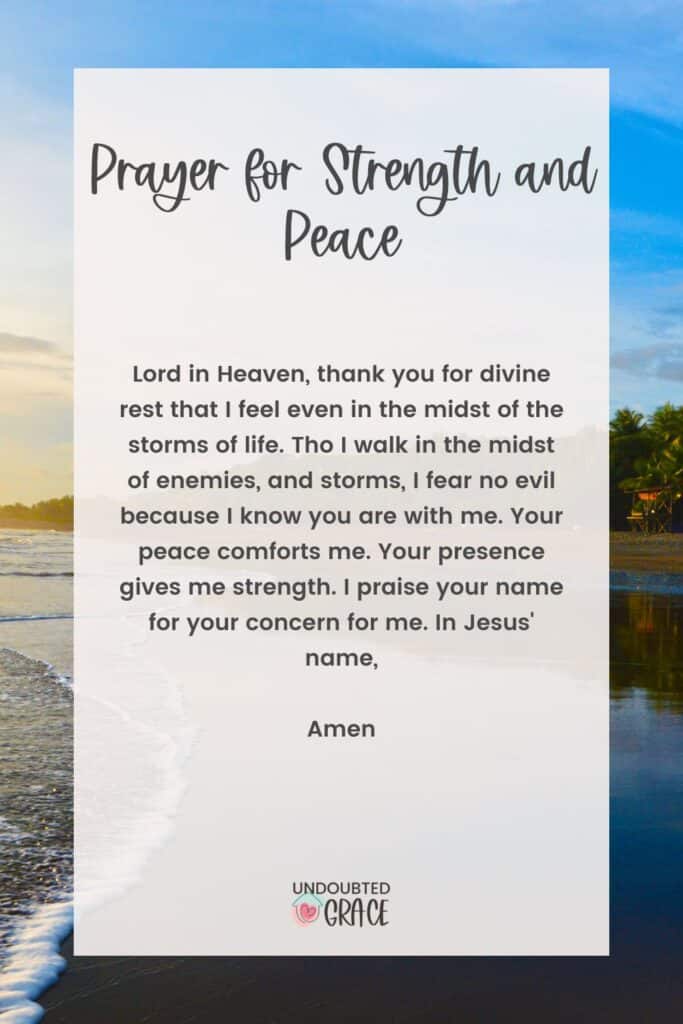 prayers for strength and peace