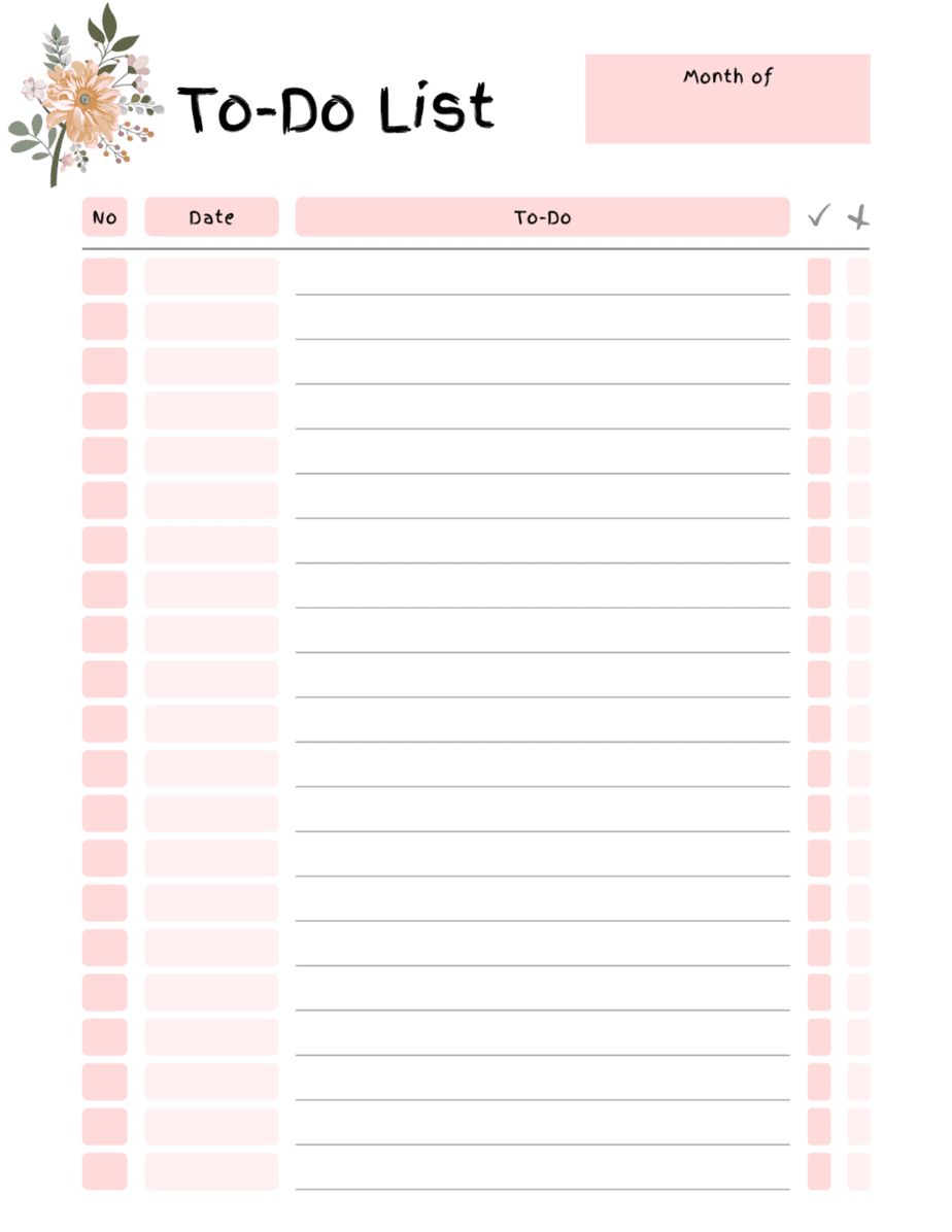 24 Simple FREE To do list Printable Templates | Undoubted Grace