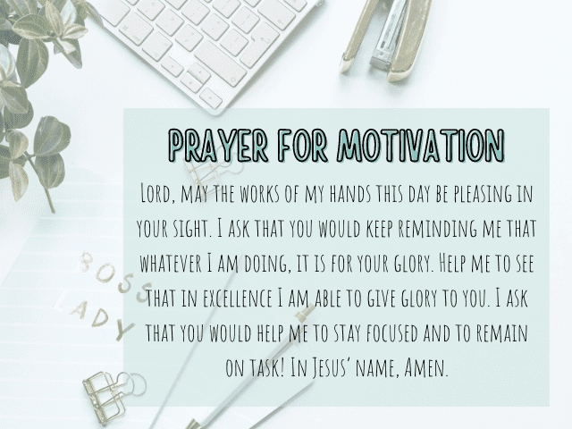 prayers for motivation