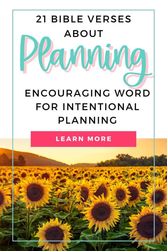 bible verses about planning