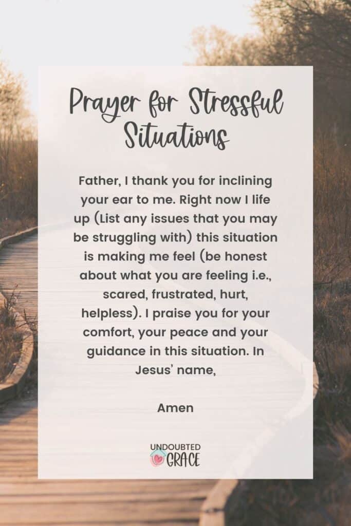 prayers for stress, prayers about stress