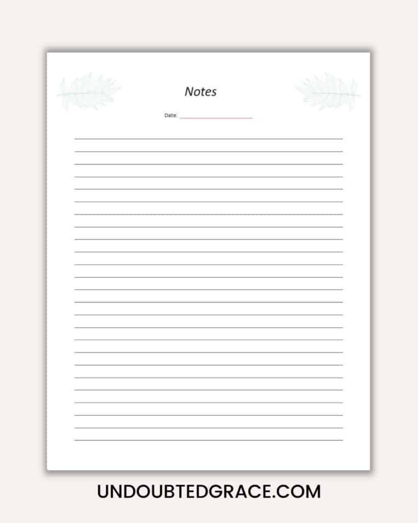 blank printable journal paper