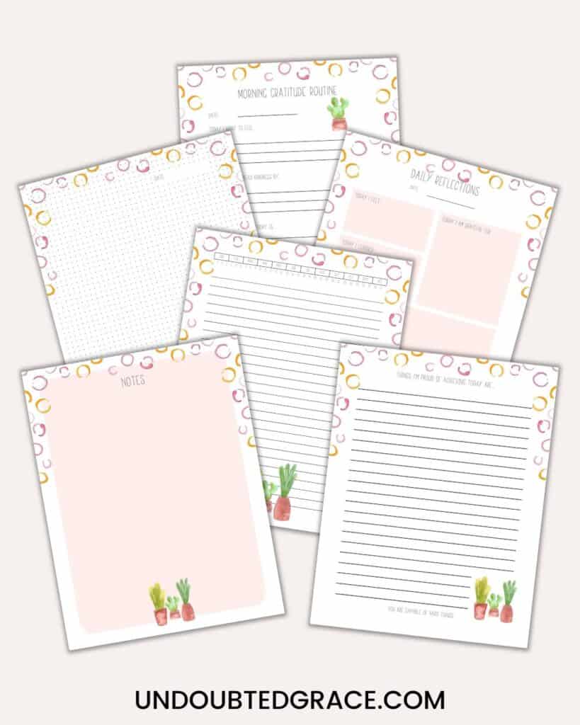 cute printable journal pages