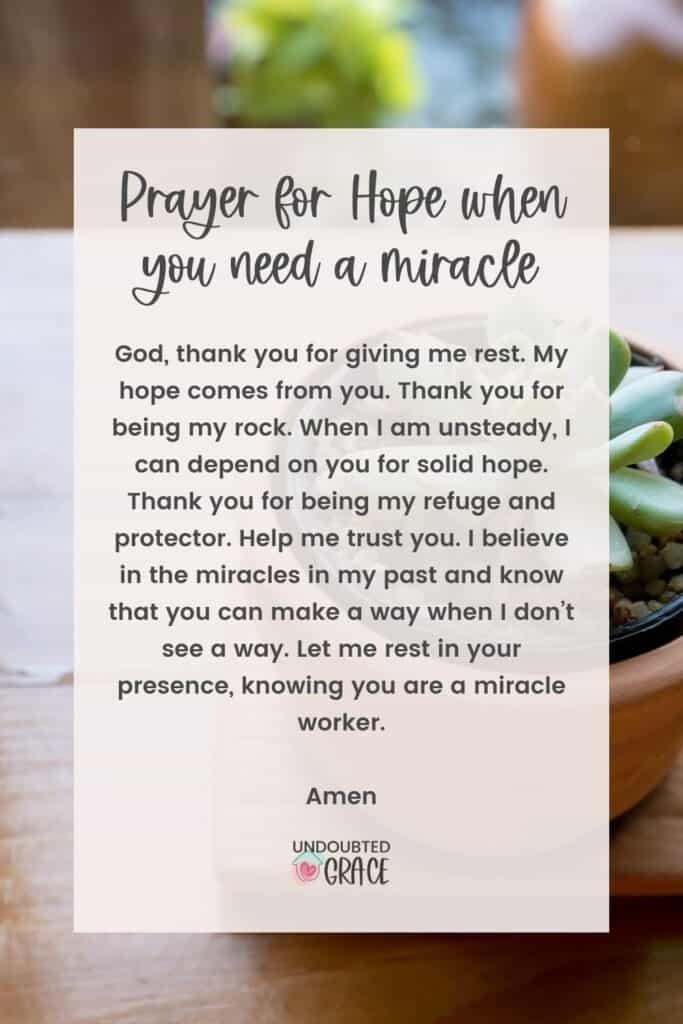 prayer for hope in the bible