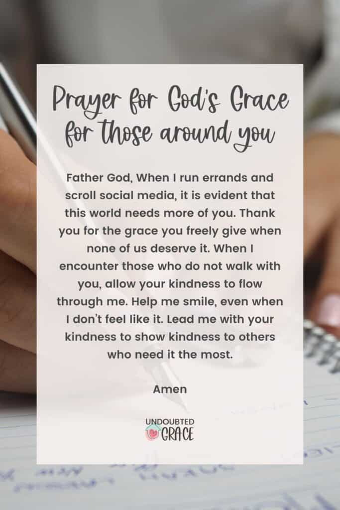 prayers for God's grace