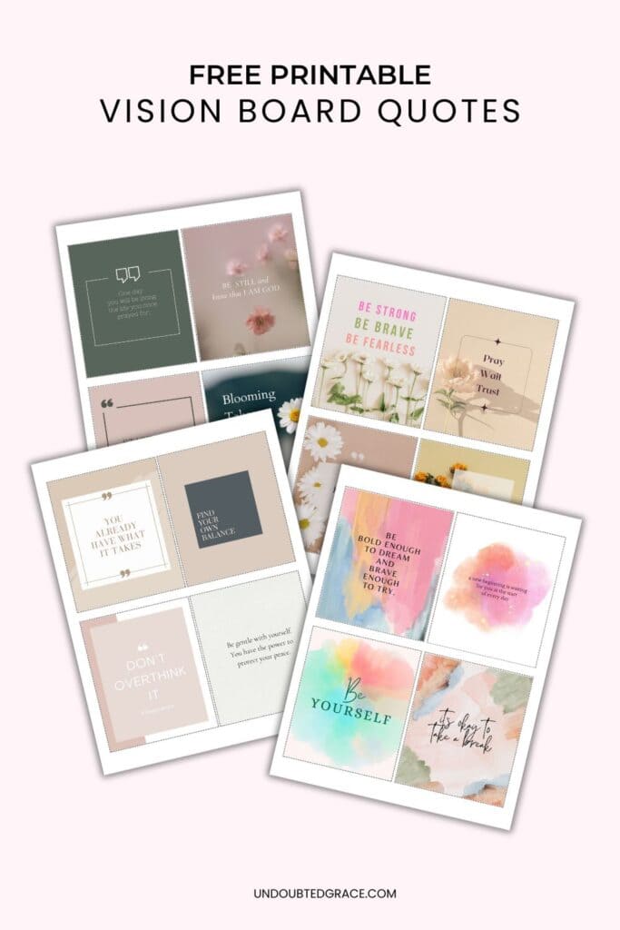 Vision Board Printables, vision board quotes